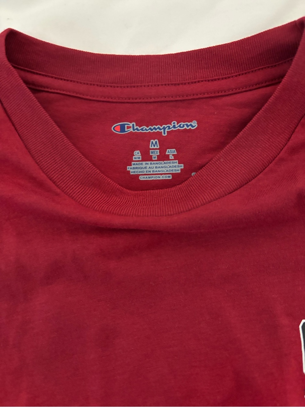 Champion Men's Deep Red Crewneck Tee